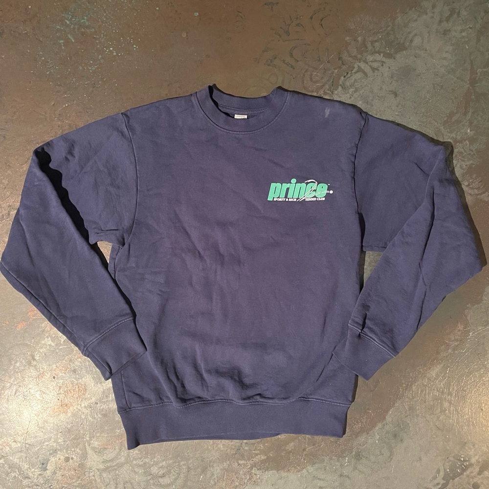 Sporty & Rich Men's Navy Blue Crewneck Sweater - Picture 4 of 6